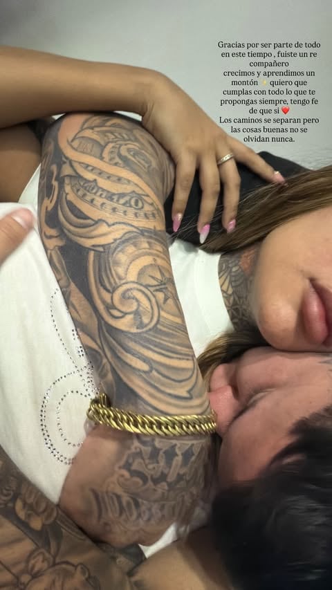 Tamara Báez compartió un mensaje de despedida dedicado a Thiago Martínez, confirmando su separación luego de dos años juntos (Instagram)