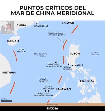 Puntos críticos del Mar de China Meridional