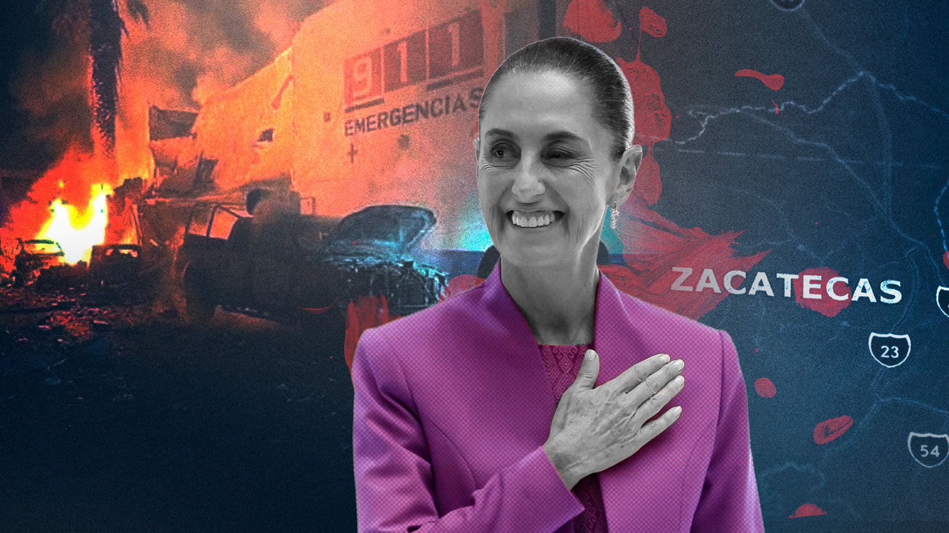 Zacatecas presume una baja de 96% en homicidios dolosos desde 2021, mientras el ataque con un coche bomba contra la comandancia de Ojocaliente exhibe que la violencia criminal conserva capacidad para golpear a policías, civiles y viviendas en pleno entorno urbano. (Jesús Avilés / Infobae México)