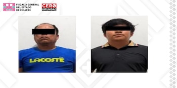 Dos hombres enfrentan prisión preventiva por secuestro agravado en Ocozocoautla, Chiapas. Crédito: Fiscalía de Chiapas