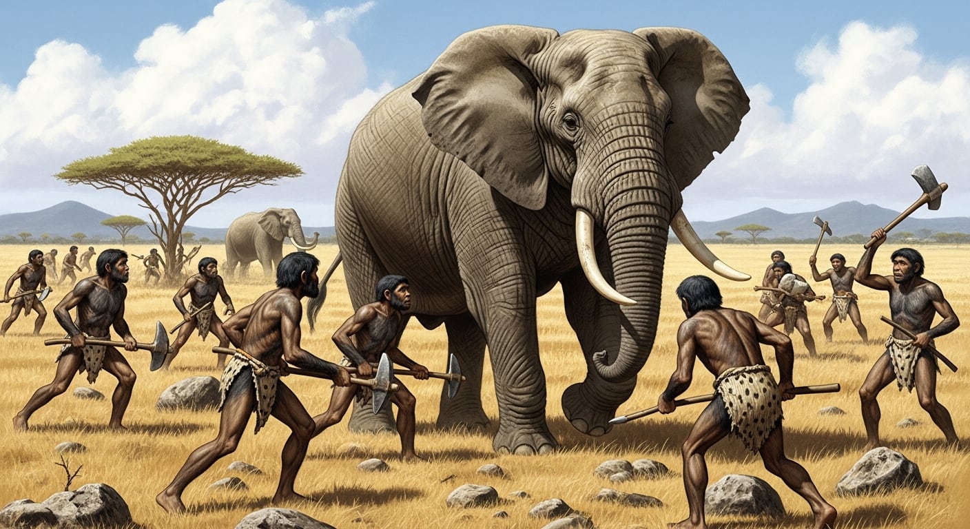 La tecnología achelense, con la producción de bifaces, permitió a los primeros Homo transformar tanto su dieta como su entorno, favoreciendo la transmisión cultural (Imagen Ilustrativa Infobae)