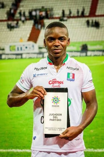 Johan Carbonero debutó como futbolista profesional en el Once Caldas de Manizales en el fútbol profesional colombiano - crédito Once Caldas