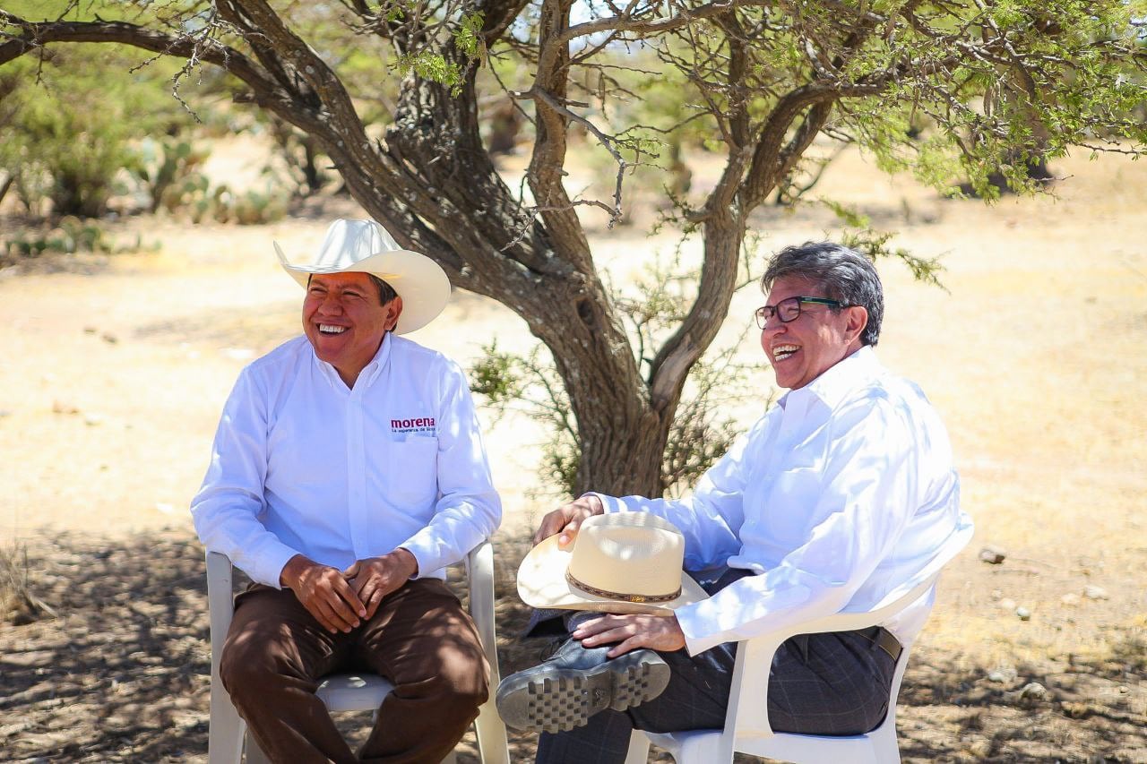 David y Ricardo Monreal, durante una reunión en Zacatecas. (Foto: @DavidMonrealA)