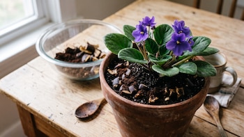 El abono casero con un ingrediente de cocina que las violetas necesitan para florecer