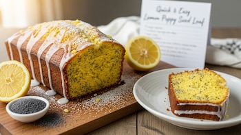Receta de budín de limón y amapola, rápida y fácil