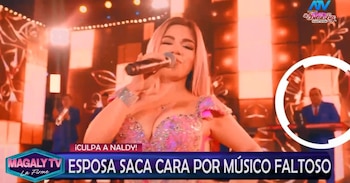 Naldy Saldaña negó romance con César Sánchez, pero su esposa responde con inesperada acusación. Captura: Magaly TV La Firme.