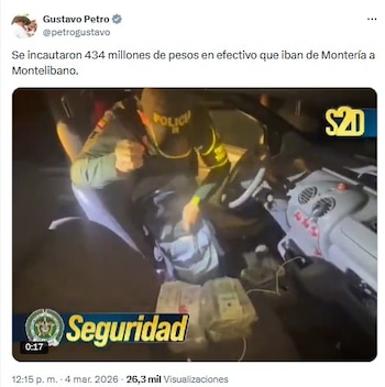 Petro sobre incautación de dinero