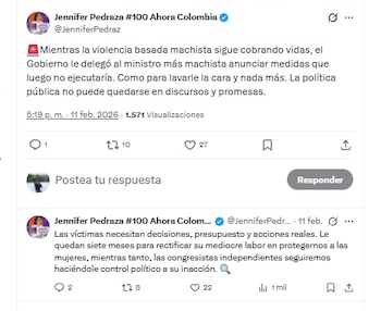 Jennifer Pedraza aseguró que la