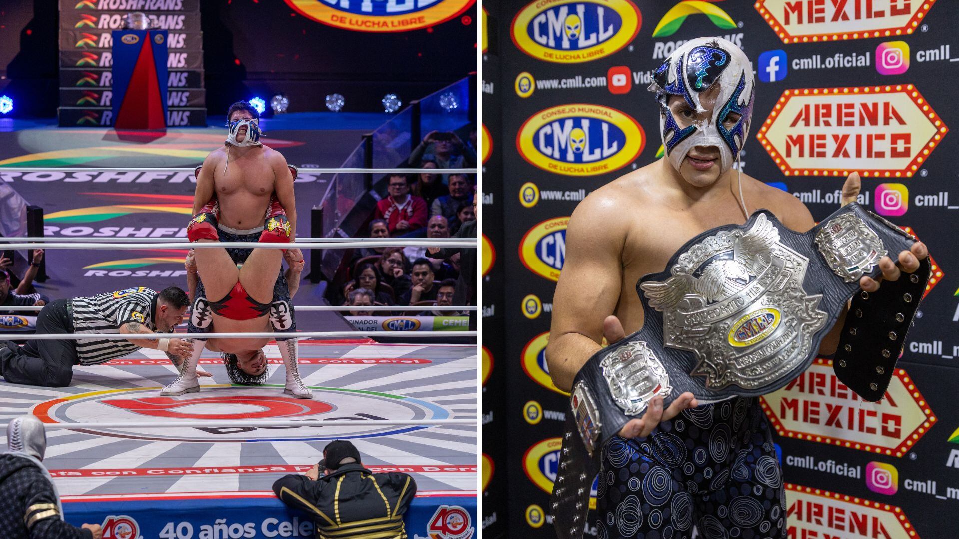 El campeón sorprendió al aplicar “La Mecedora” para sellar la victoria. (Foto: Diego Cedrix / CMLL)