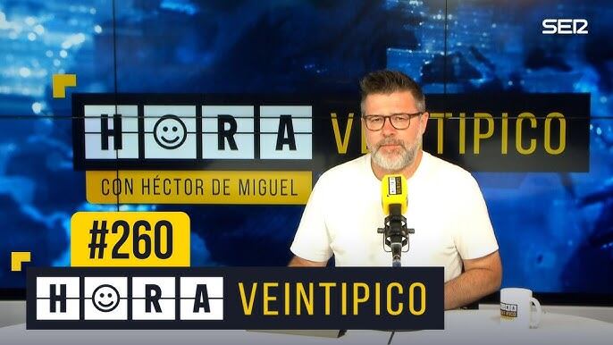 Héctor de Miguel, más conocido como Quequé, en el programa de Hora Veintipico. (Canal de YouTube de Hora Veintipico)