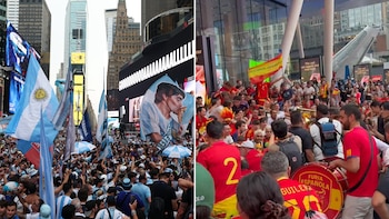 La final del Mundial entre Argentina y España desató una ola de festejos en Nueva York