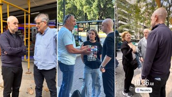 El ex alcalde conversando con