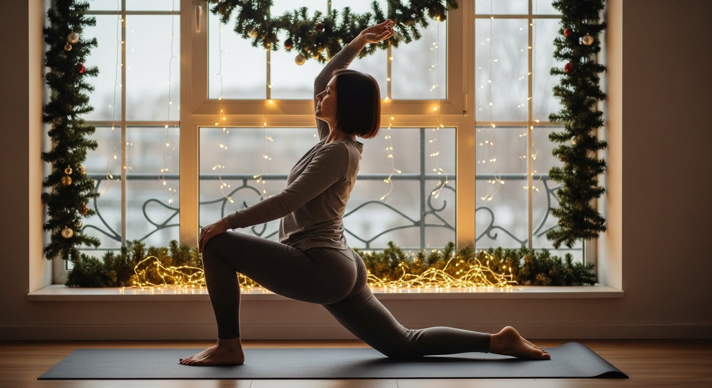 El yoga y los estiramientos suaves en el hogar contribuyen a aliviar el estrés y dan balance durante la temporada de fiestas. (Imagen Ilustrativa Infobae)