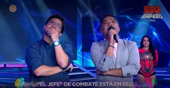 El inicio de su distanciamiento quedó atrás: Exjefe de ‘Combate’ reaparece y saluda a Gian Piero y Renzo en EEG. Infobae Perú / Captura TV - América Televisión