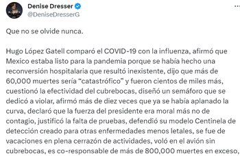 Denise Dresser utilizó las redes