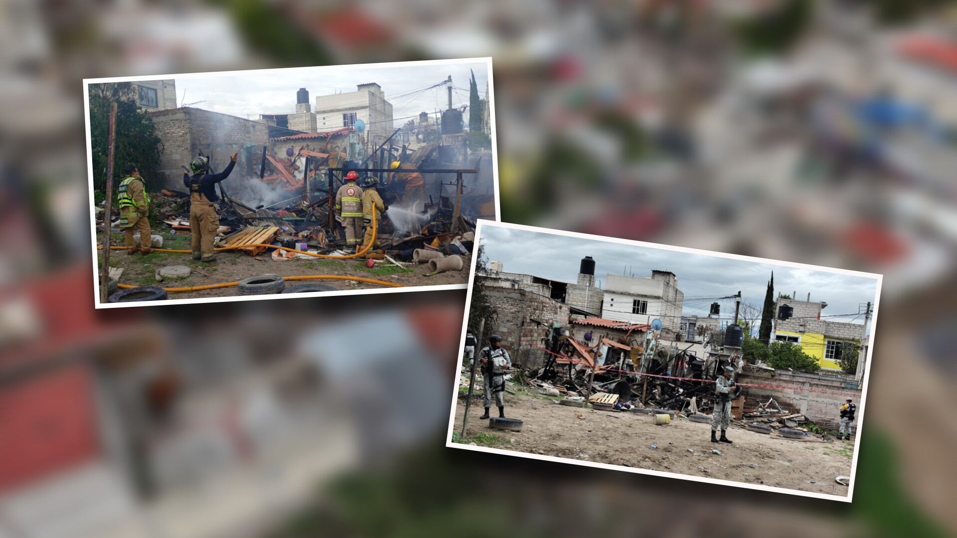 Explosión en taller clandestino de Tultepec deja un muerto y tres heridos. Diseño: (Jesús Tovar Sosa/Infobae)