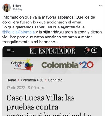 Hermana de Lucas Villa