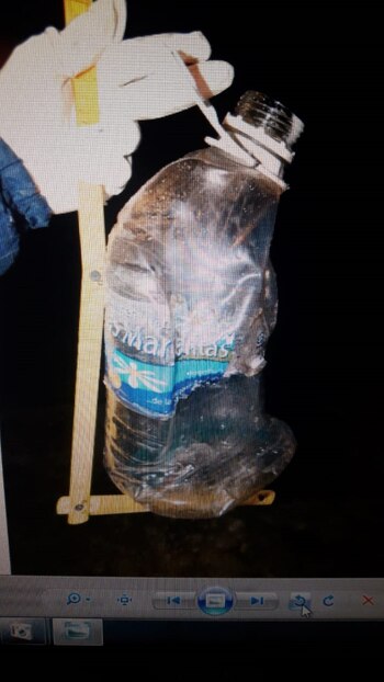 El bidón que hallaron los