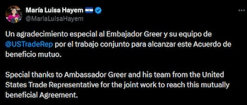 Reacción Ministra de economía de