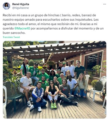 René Higuita reunido con periodistas