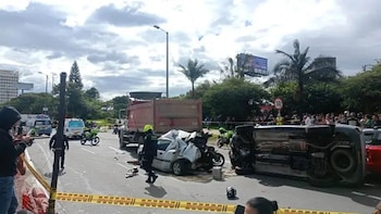 Aparatoso accidente de tránsito dejó