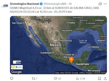 Sismo de 5.7 en Oaxaca