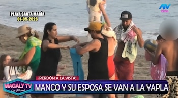 Magaly cuestiona a esposa de Manco por mantener cercanía tras infidelidad. Captura: Magaly Tv La Firme.