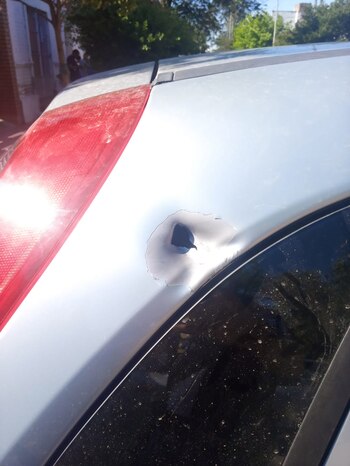 Impacto de bala en un