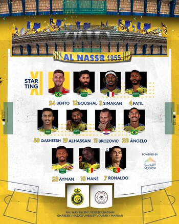 El colombiano comenzará como suplente - crédito @AlNassrFC_EN / X
