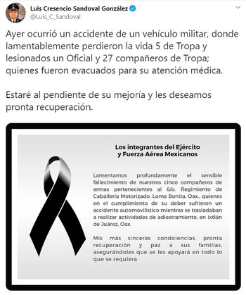 Luis Cresencio Sandoval González, Secretario