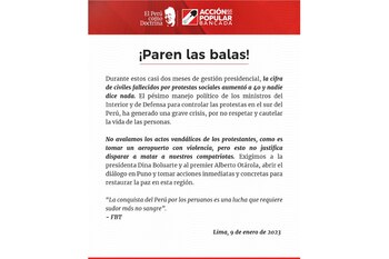 Pronunciamiento de Acción Popular tras