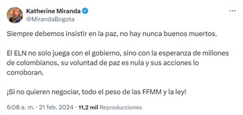 Katherine Miranda criticó los acuerdos