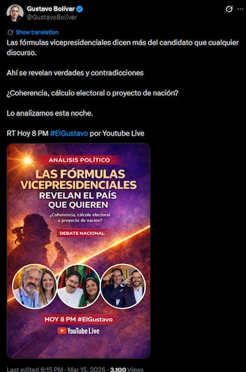 Gustavo Bolívar habló de las