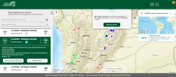 También se reportó un sismo en la madrugada - crédito SGC