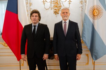 Milei fue recibido por el