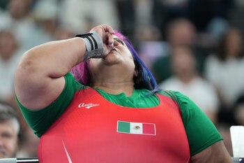 Perla Patricia Bárcenas durante la