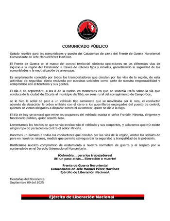 Este fue el comunicado del