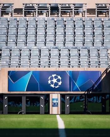 Todo está listo en el estadio Viking en Stavanger, Noruega, para el primer partido de Champions League en la historia del Viking FK - crédito Viking Stavanger