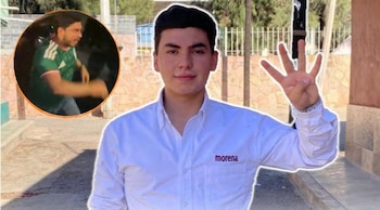 Jaime Castillo, secretario de Jóvenes de Morena Zacatecas, fue suspendido de sus funciones luego de que se difundiera un video en el que se le ve agrediendo a una conductora. (Fotos: Redes)