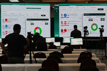 Las pantallas muestran los resultados