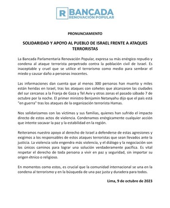 La bancada de Renovación Popular