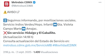 El Metrobús suspende el servicio