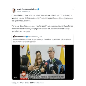 Ingrid Betancourt se sumó al