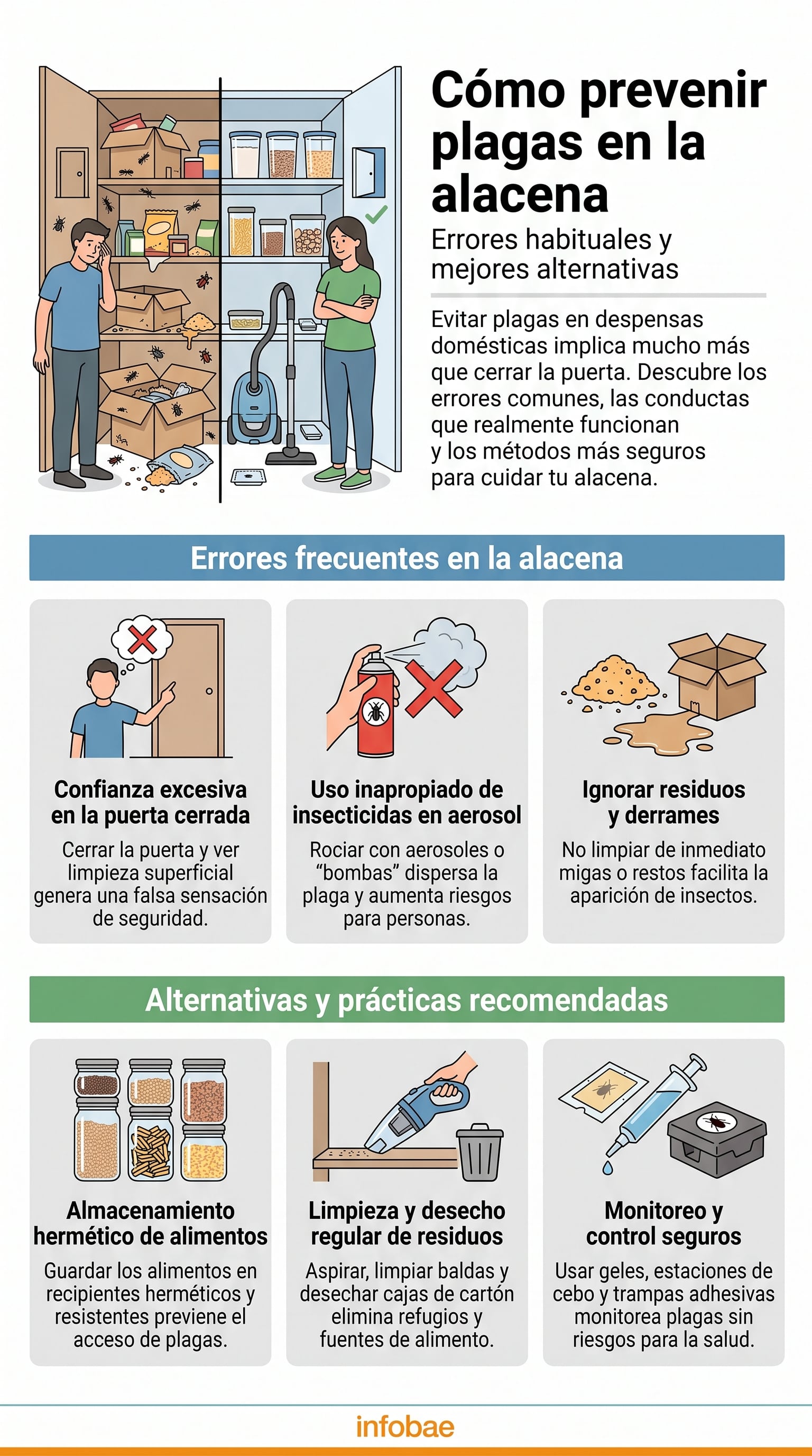 Prevención de plagas en alacenas: errores y prácticas recomendadas. (Imagen Ilustrativa Infobae)