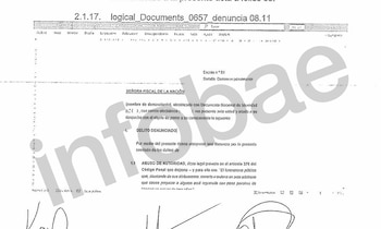 Documento extraído del celular incautado