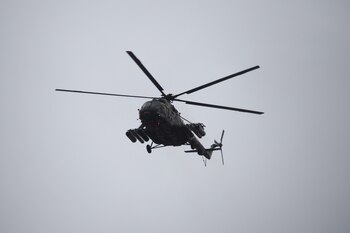 Los helicópteros involucrados fueron un Mi-8, y un Mi-24. Europa Press/Contacto/Carlos Garcia Granthon
