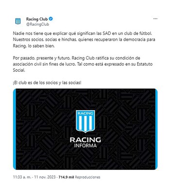 Los clubes se expresaron contra las Sociedades Anónimas