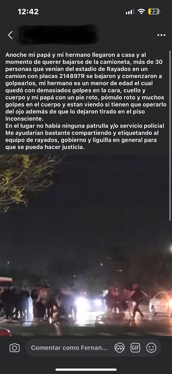 La joven relató todos los