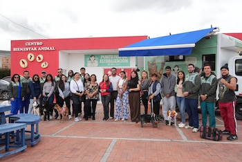 Inauguración del primer Punto Fijo de Esterilización Animal con cobertura municipal de Colombia. en Funza - crédito suministrado a Infobae