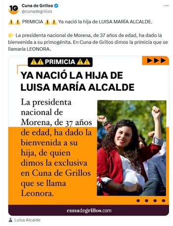 La bebé de la líder